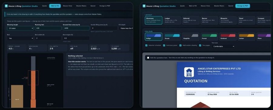 Construction quotation software